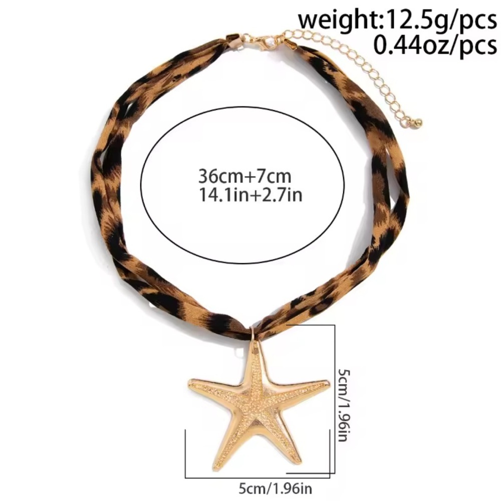 Zara Gold and Black Starfish Necklace - Picture 4 of 12